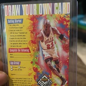 1999 Upper Deck UD Choice 'Draw Your Own Card' Basketball Insert - Multicolor